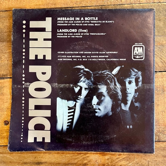 The Police - 45 RPM Message in a Bottle/Landlord. Cover is a poster. 1979 - Picture 4 of 7